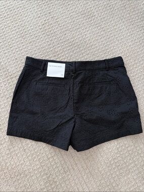 LOFT Riviera Black Eyelet Shorts